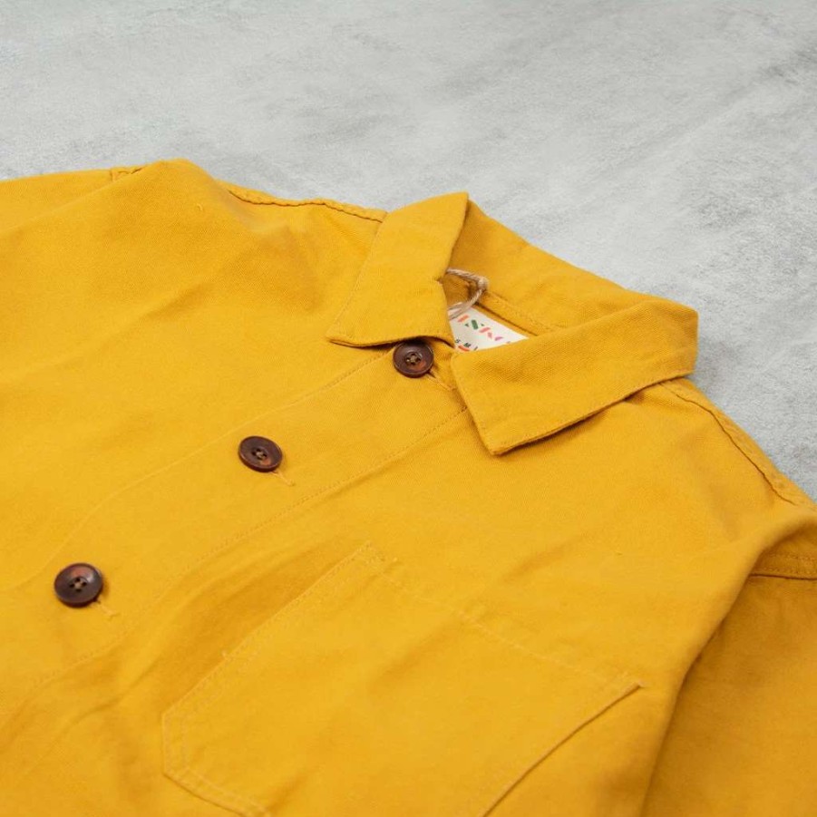 Shirts * | Uskees 3001 Button Overshirt Yellow