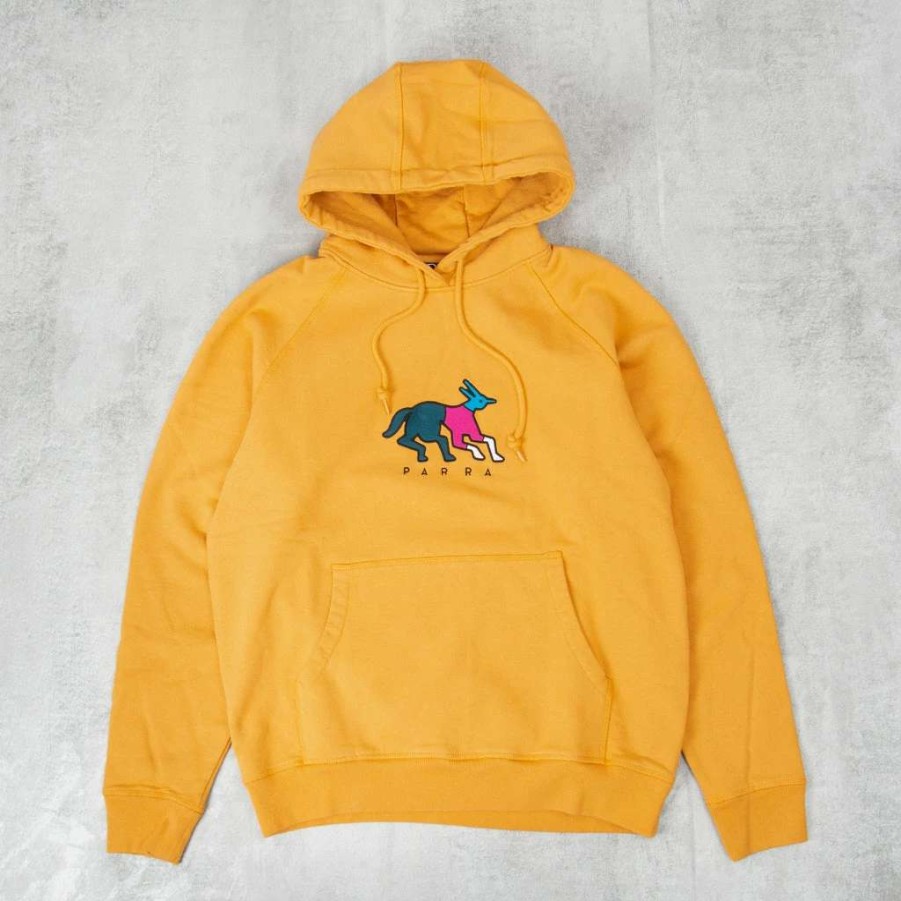 Sweats & Hoods * | By Parra Anxious Dog Hooded Sweat Gold Yellow