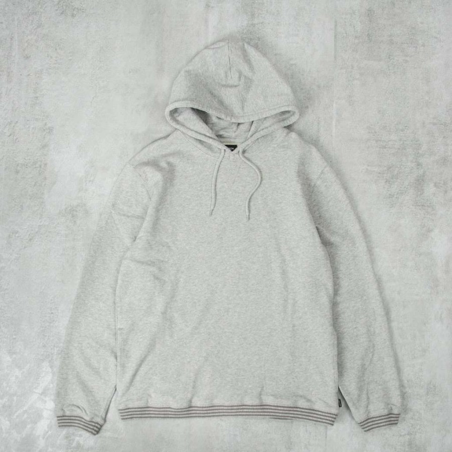 Sweats & Hoods * | Brixton Collegiate Pocket Hood Sweat Heather Grey / Pebble