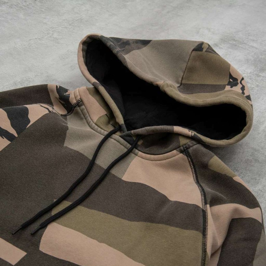 Sweats & Hoods * | Carhartt Wip Hooded Chase Sweatshirt Camo Mend / Gold