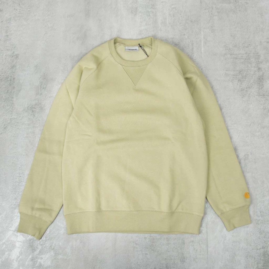 Sweats & Hoods * | Carhartt Wip Chase Sweatshirt Agave / Gold