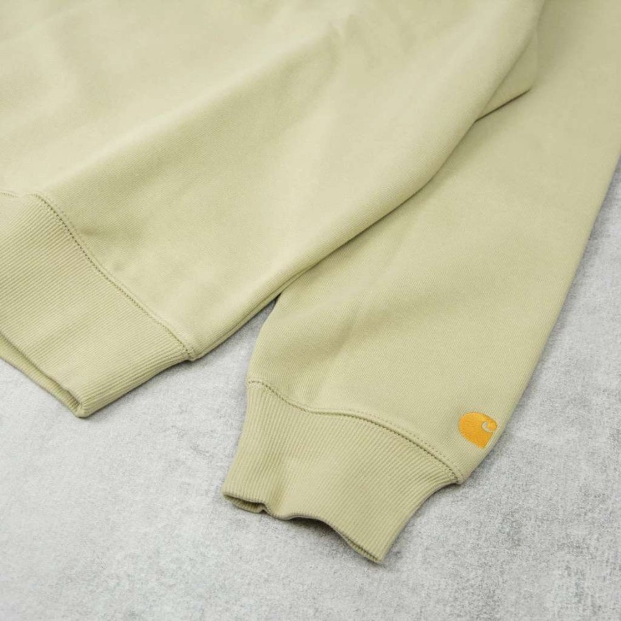 Sweats & Hoods * | Carhartt Wip Chase Sweatshirt Agave / Gold