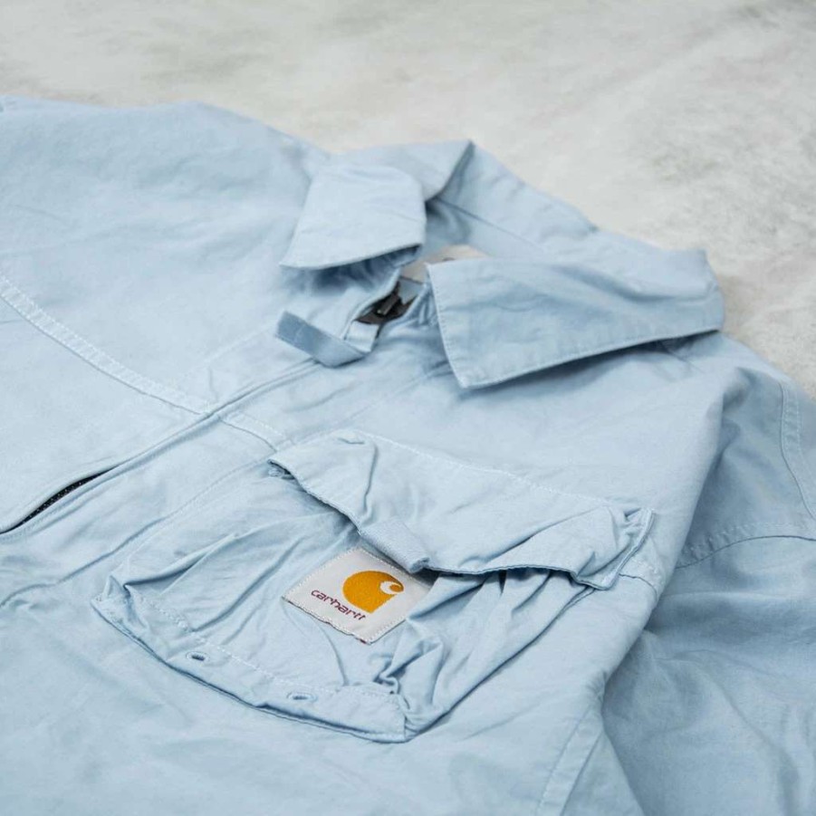 Shirts * | Carhartt Wip Berm L/S Shirt Frosted Blue