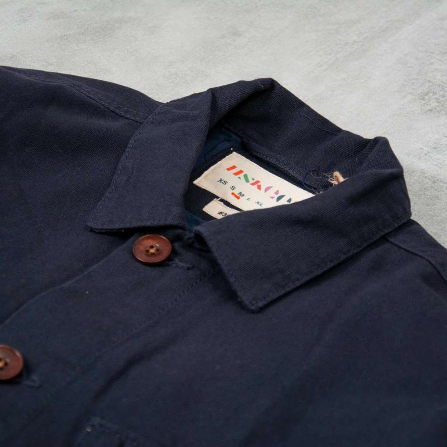 Shirts * | Uskees 3003 Button Single Pocket Shirt Midnight Blue